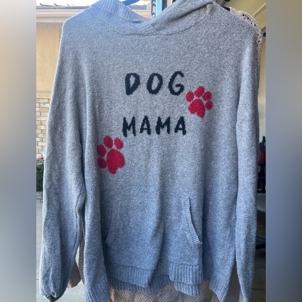 Grey hooded loft sweater